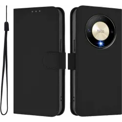 Phonesta Soft Skin Book Wallet Klapphülle für HONOR X9b/Magic6 Lite - Schwarz
