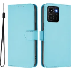 Phonesta Soft Skin Book Wallet Klapphülle für HMD Skyline - Hellblau