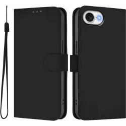 Phonesta Soft Skin Book Wallet Klapphülle für Apple iPhone 17e/16e - Schwarz