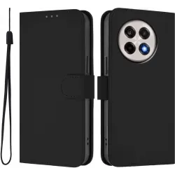 Phonesta Soft Skin Book Wallet Klapphülle für OnePlus 13R - Schwarz