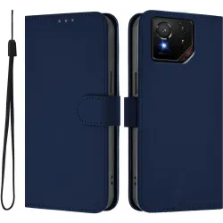 Phonesta Soft Skin Book Wallet Klapphülle für Asus ROG Phone 9/9 Pro - Dunkelblau