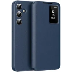 Phonesta Smart Window Book Wallet Klapphülle für Samsung Galaxy S25 - Dunkelblau
