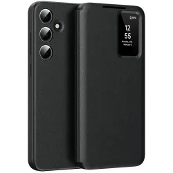 Phonesta Smart Window Book Wallet Klapphülle für Samsung Galaxy A36/A56 - Schwarz