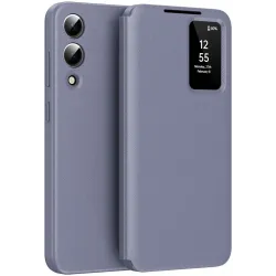 Phonesta Smart Window Book Wallet Klapphülle für Samsung Galaxy S25 Edge - Lila