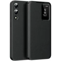 Phonesta Smart Window Book Wallet Klapphülle für Samsung Galaxy S25 Edge - Schwarz