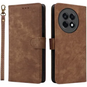 Phonesta Vintage Skin Book Wallet Klapphülle für OnePlus 13R - Braun