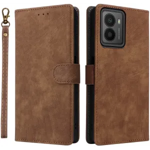 Phonesta Vintage Skin Book Wallet Klapphülle für HMD Fusion/Fusion X1 - Braun