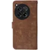 Phonesta Vintage Skin Book Wallet Klapphülle für OnePlus 12R - Braun 9