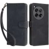 Phonesta Vintage Skin Book Wallet Klapphülle für OnePlus 12R - Schwarz