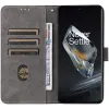 Phonesta Vintage Skin Book Wallet Klapphülle für OnePlus 12R - Schwarz 2
