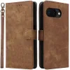 Phonesta Vintage Skin Book Wallet Klapphülle für Google Pixel 9a - Braun