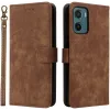 Phonesta Vintage Skin Book Wallet Klapphülle für Motorola Moto G05 / Moto E15 - Braun