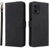 Phonesta Vintage Skin Book Wallet Klapphülle für Motorola Moto G35 - Schwarz