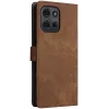 Phonesta Vintage Skin Book Wallet Klapphülle für Motorola Moto G75 - Braun 7