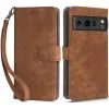 Phonesta Vintage Skin Book Wallet Klapphülle für Google Pixel 8 Pro - Braun