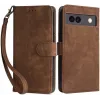 Phonesta Vintage Skin Book Wallet Klapphülle für Google Pixel 8a - Braun