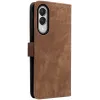 Phonesta Vintage Skin Book Wallet Klapphülle für Samsung Galaxy S25 Edge - Braun 7