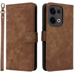 Phonesta Vintage Skin Book Wallet Klapphülle für Oppo Reno13 - Braun