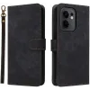Phonesta Vintage Skin Book Wallet Klapphülle für Oppo Reno13 F 4G/5G / Reno13 FS 5G - Schwarz