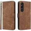 Phonesta Vintage Skin Book Wallet Klapphülle für Sony Xperia 1 VI - Braun