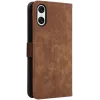 Phonesta Vintage Skin Book Wallet Klapphülle für Sony Xperia 10 VI - Braun 8