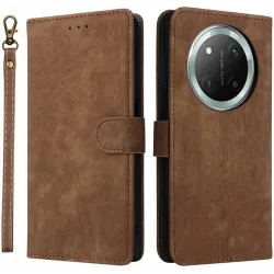Phonesta Vintage Skin Book Wallet Klapphülle für HONOR Magic7 Lite - Braun