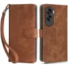 Phonesta Vintage Skin Book Wallet Klapphülle für HONOR 90 Lite - Braun