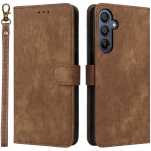 Phonesta Vintage Skin Book Wallet Klapphülle für Samsung Galaxy A16 - Braun