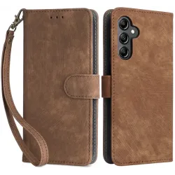 Phonesta Vintage Skin Book Wallet Klapphülle für Samsung Galaxy A15 4G/5G - Braun