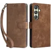 Phonesta Vintage Skin Book Wallet Klapphülle für Samsung Galaxy S24 - Braun