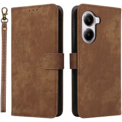 Phonesta Vintage Skin Book Wallet Klapphülle für Xiaomi Poco X7 Pro - Braun