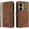 Phonesta Vintage Skin Book Wallet Klapphülle für Asus Zenfone 10 - Braun