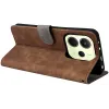 Phonesta Vintage Skin Book Wallet Klapphülle für Xiaomi Redmi Note 14 4G 163.2mm - Braun 4