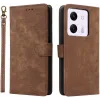 Phonesta Vintage Skin Book Wallet Klapphülle für Xiaomi Poco M7 Pro - Braun