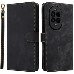 Phonesta Vintage Skin Book Wallet Klapphülle für Huawei nova 13 Pro - Schwarz