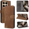 Phonesta Vintage Skin Book Wallet Klapphülle für Xiaomi 15T - Braun 9