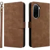 Phonesta Vintage Skin Book Wallet Klapphülle für Xiaomi Poco M7 - Braun