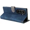 Phonesta Vintage Skin Book Wallet Klapphülle für Samsung Galaxy Z Fold 7 - Blau 6