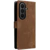 Phonesta Vintage Skin Book Wallet Klapphülle für Samsung Galaxy Z Fold 7 - Braun 9