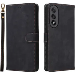 Phonesta Vintage Skin Book Wallet Klapphülle für OnePlus Nord 5 - Schwarz