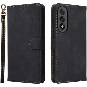 Phonesta Vintage Skin Book Wallet Klapphülle für OnePlus Nord 5 - Schwarz