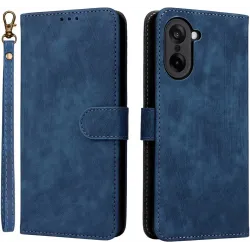 Phonesta Vintage Skin Book Wallet Klapphülle für OnePlus Nord CE5 - Blau