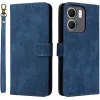 Phonesta Vintage Skin Book Wallet Klapphülle für Oppo A5x - Blau