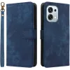 Phonesta Vintage Skin Book Wallet Klapphülle für Oppo A6 Pro - Blau