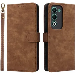 Phonesta Vintage Skin Book Wallet Klapphülle für Oppo A5/A5m - Braun