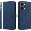 Phonesta Vintage Skin Book Wallet Klapphülle für Oppo Reno14 - Blau