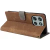 Phonesta Vintage Skin Book Wallet Klapphülle für Motorola Moto G56 - Braun 4