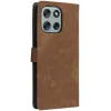 Phonesta Vintage Skin Book Wallet Klapphülle für Motorola Moto G56 - Braun 7