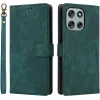 Phonesta Vintage Skin Book Wallet Klapphülle für Motorola Moto G56 - Grün