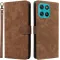 Phonesta Vintage Skin Book Wallet Klapphülle für Motorola Moto G57 Power - Braun